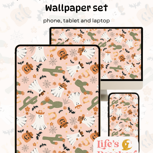 Wild West Ghosts Wallpaper Set | Phone, Tablet & Laptop Digital Download for iPhone and Android