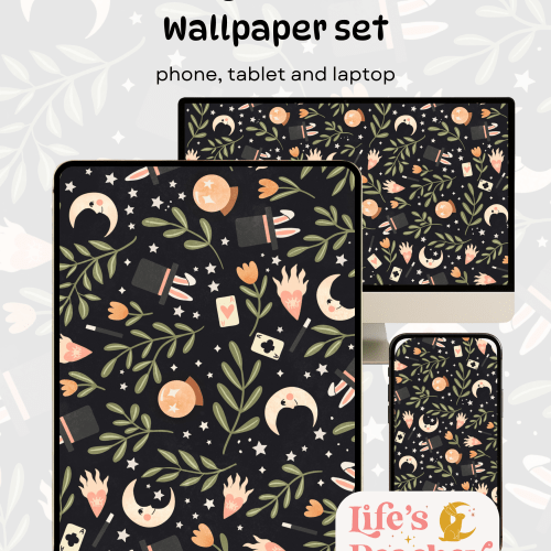 Magic Tricks Wallpaper Set: Phone, Tablet, Laptop (Digital Download)